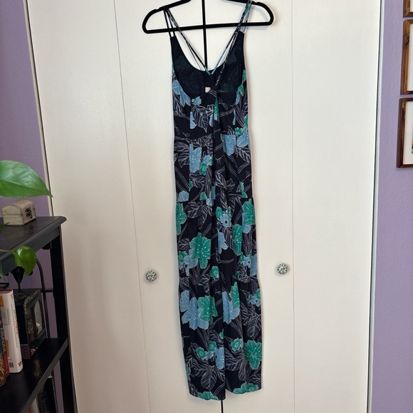 Ann Taylor Loft Dark Blue Floral Maxi Dress - Picture 2 of 6